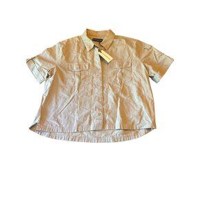 United By Blue Womens Utility Shirt Flax M Organic Cotton